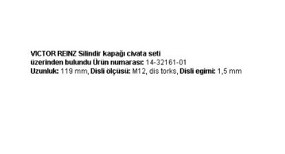 SİLİNDİR KAPAK SAPLAMASI 143216101 KANGO CLIO MEGANE 1.9 F8Q resmi