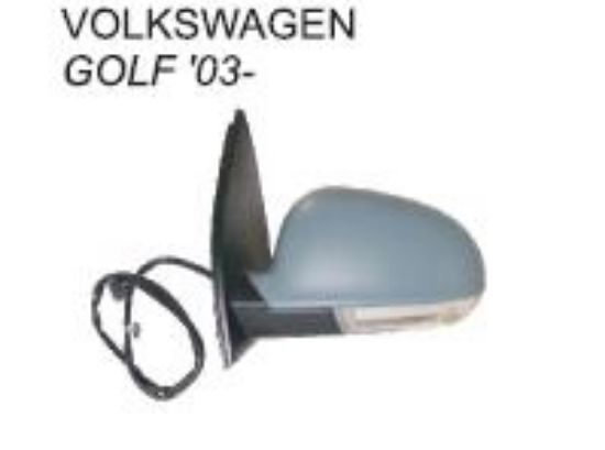 AYNA SOL VM197EHPAL GOLF-V (04-) ELEKTRİKLİ ISITMALI KESİK CAM (SİNYALLİ) resmi