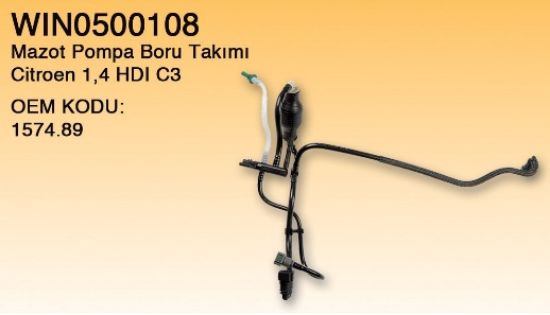 MAZOT POMPA BORU TAKIM 0500108 1574S9 C2 C3 C4 1.4 HDI resmi
