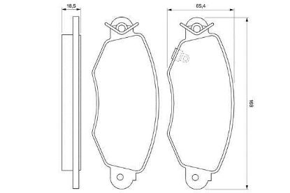 DİSK BALATA ÖN Z3015PS TRANSİT V184 (00-) (ARKADAN ÇEKER) resmi
